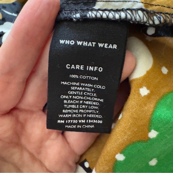 Who What Wear 100% Cotton Floral Dress M - Picture 9 of 9